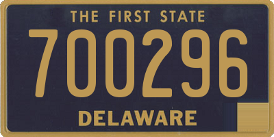 DE license plate 700296