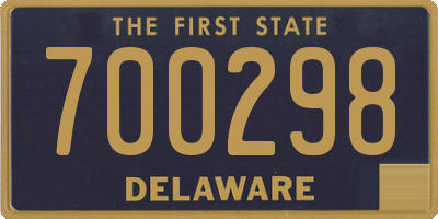 DE license plate 700298