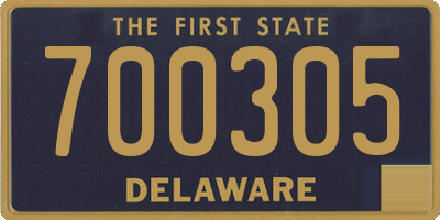 DE license plate 700305