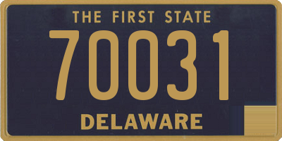 DE license plate 70031