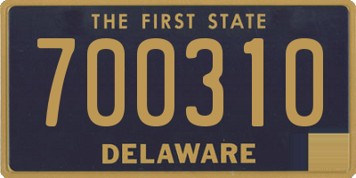 DE license plate 700310