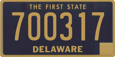 DE license plate 700317