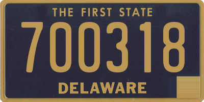 DE license plate 700318
