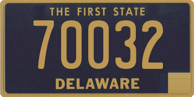DE license plate 70032