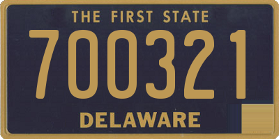 DE license plate 700321
