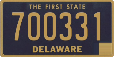 DE license plate 700331