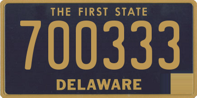 DE license plate 700333