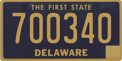 DE license plate 700340