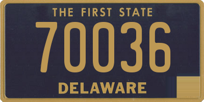 DE license plate 70036