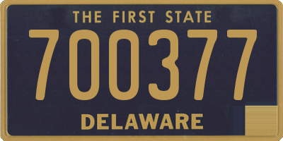DE license plate 700377