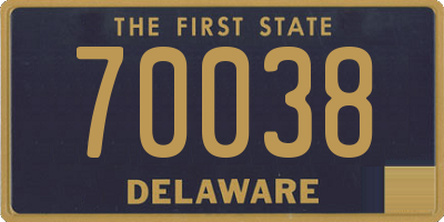 DE license plate 70038