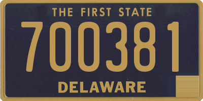 DE license plate 700381