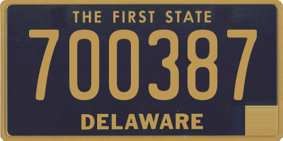 DE license plate 700387