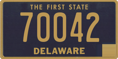 DE license plate 70042