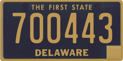 DE license plate 700443
