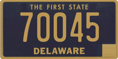 DE license plate 70045