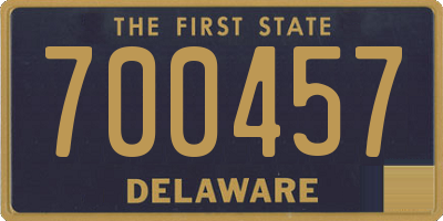 DE license plate 700457