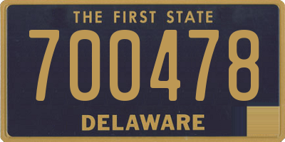 DE license plate 700478