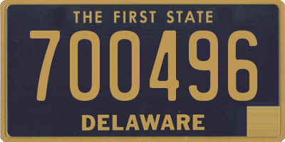 DE license plate 700496