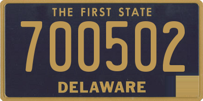 DE license plate 700502