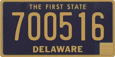 DE license plate 700516
