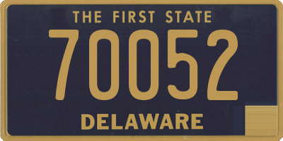 DE license plate 70052