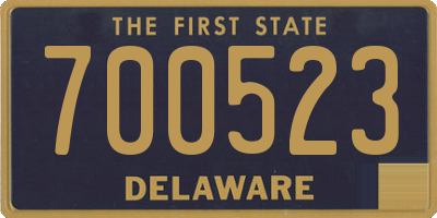 DE license plate 700523