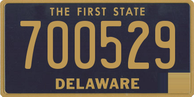 DE license plate 700529