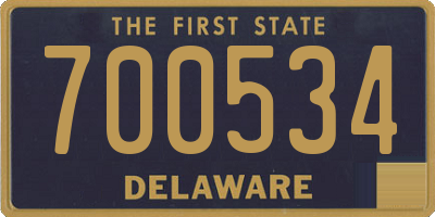 DE license plate 700534
