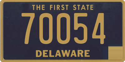 DE license plate 70054