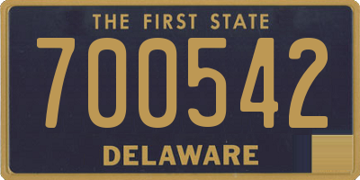 DE license plate 700542
