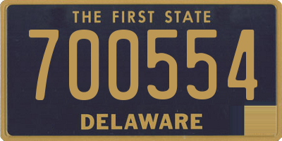 DE license plate 700554