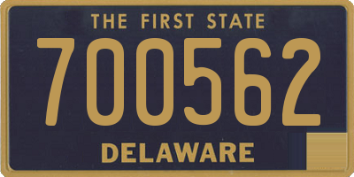DE license plate 700562