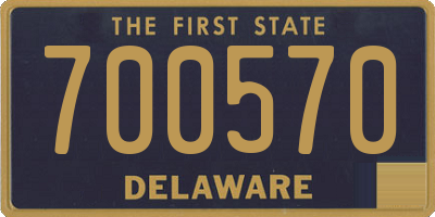 DE license plate 700570