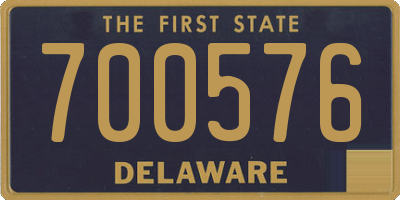 DE license plate 700576