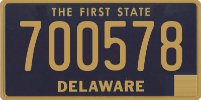 DE license plate 700578