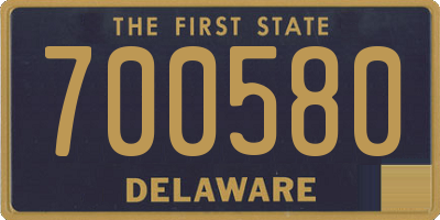 DE license plate 700580