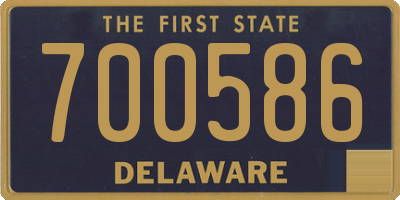 DE license plate 700586