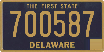 DE license plate 700587