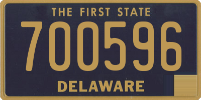 DE license plate 700596