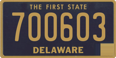 DE license plate 700603