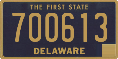 DE license plate 700613