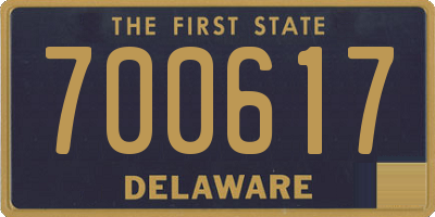 DE license plate 700617