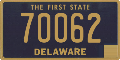 DE license plate 70062
