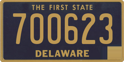 DE license plate 700623