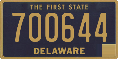 DE license plate 700644