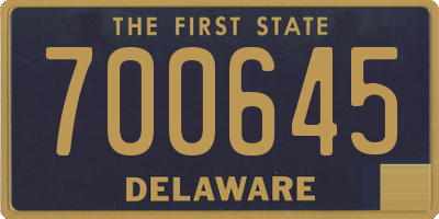 DE license plate 700645
