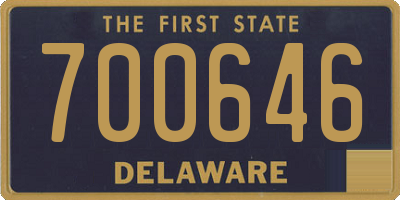 DE license plate 700646