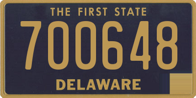 DE license plate 700648