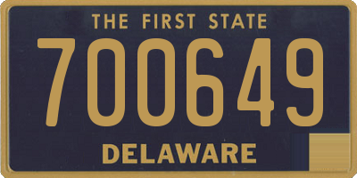 DE license plate 700649